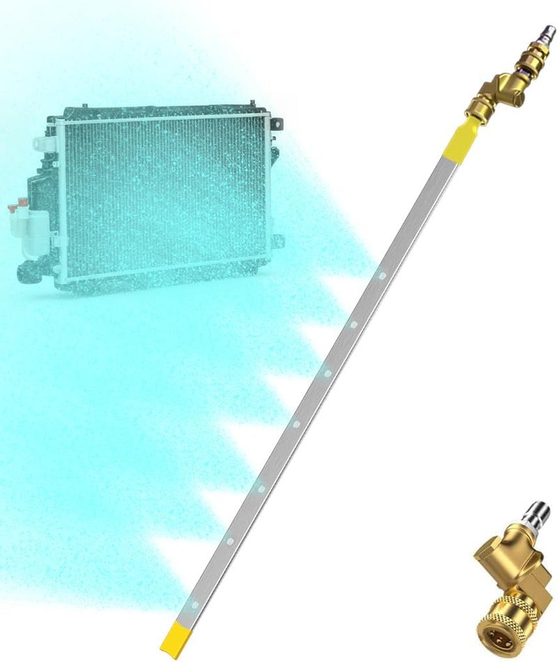 LFMUFNO 120cm/48in Radiator Cleaning Wand - Over 4500PSI Portable Pressure Washer Tool for Car Radiator Flush Kit with Adapter,Deep Clean Accessories (120cm/48in Cleaning Wand with Adapter) - Image 1